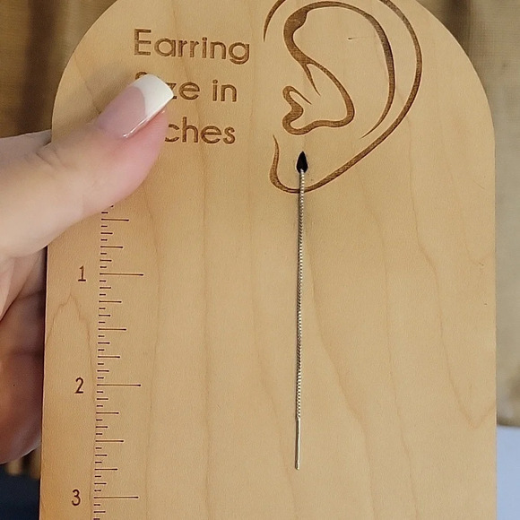 Cat's Eye Sterling Silver Threaders - Picture 3 of 6